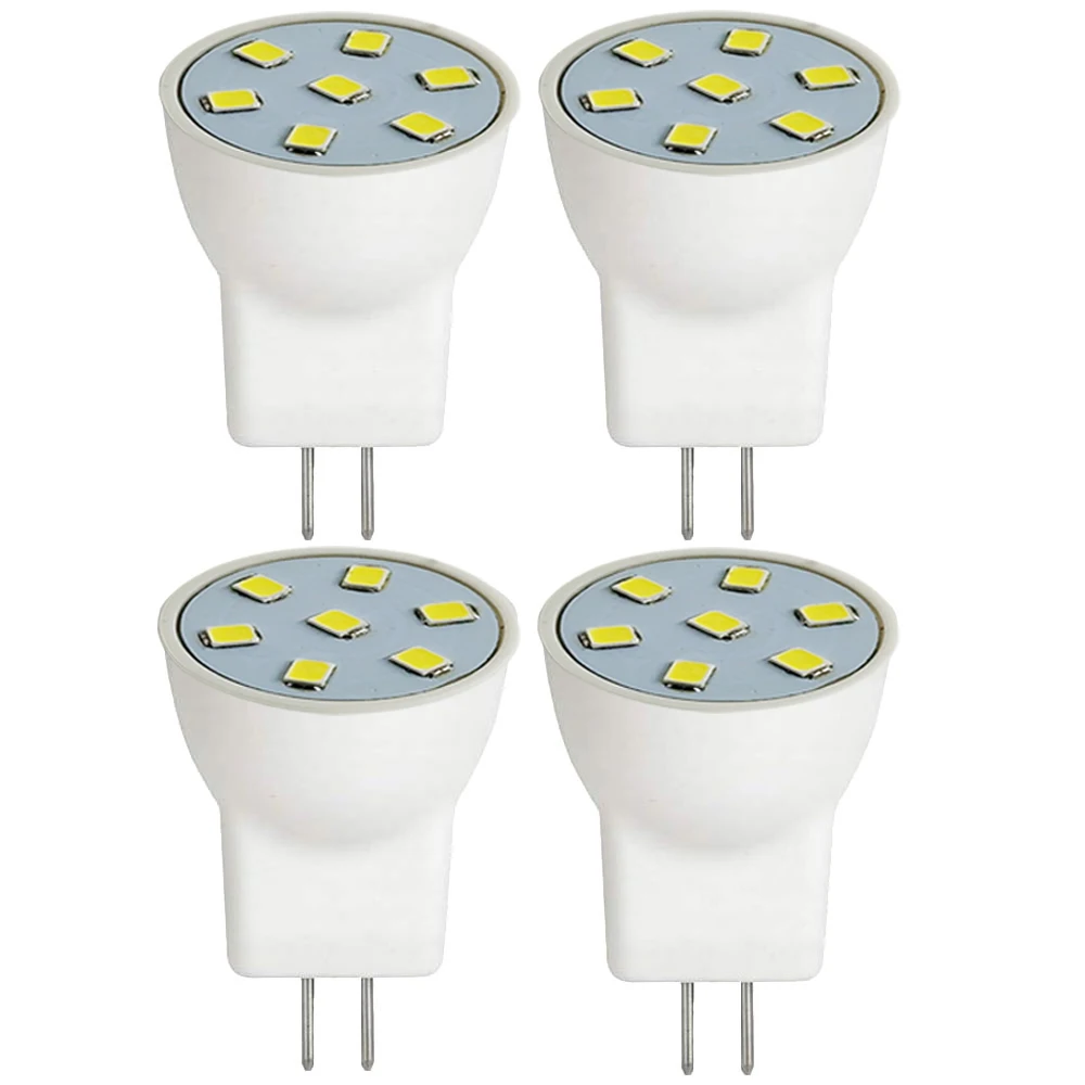 

4x MR8 LED Light Bulbs 2W 12V GU4.0 Bi-pin LED BulbsWarm White 2700K-3000K for Outdoor Low Voltage Landscape Lighting Tree Light