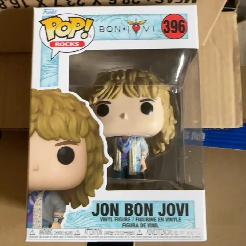Genuino Funko Pop Jon Bon Jovi estatuilla muñecas edición limitada coleccionables versión Q estatua muñeca decoración figura juguetes regalos