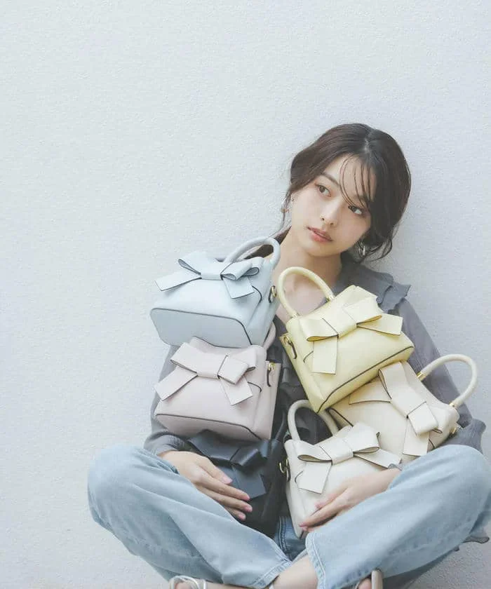 20226 New Summer Bowknot Sweet Crossbody Bag Japanese Style Versatile Shoulder Bags for Women Sweet Mini Phone Bag