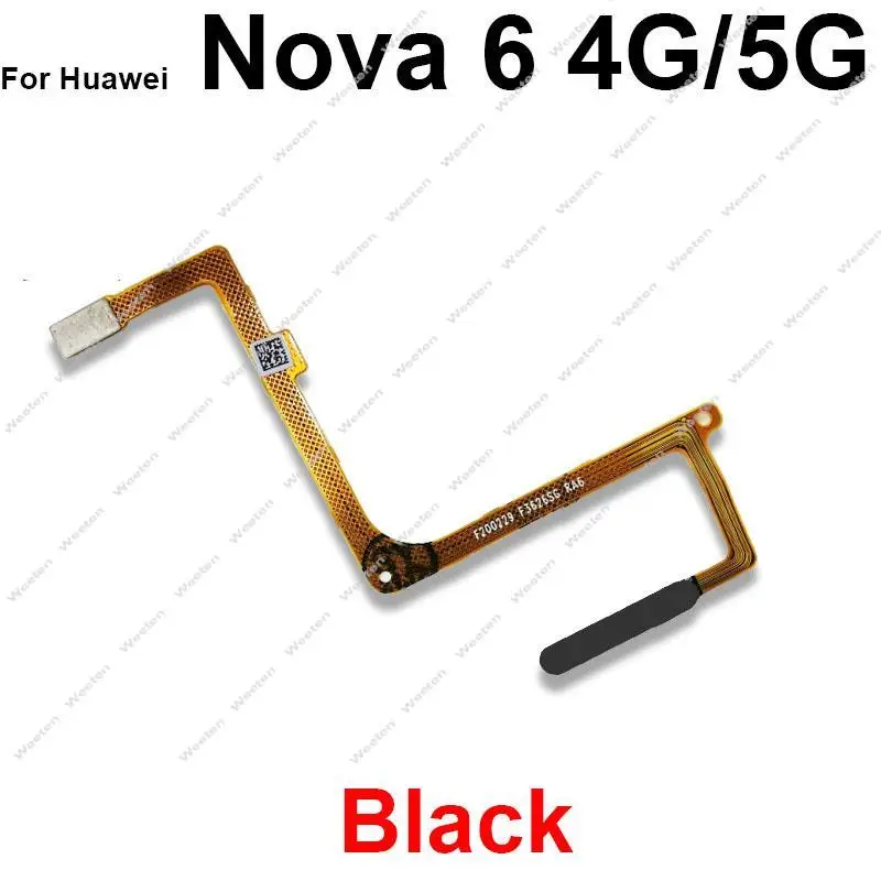 Power Button Fingeprint Sensor Flex Cable For Huawei Nova 6 6SE 7i 7SE 4G 5G On OFF Button FingerPrint Sensor Reader Parts