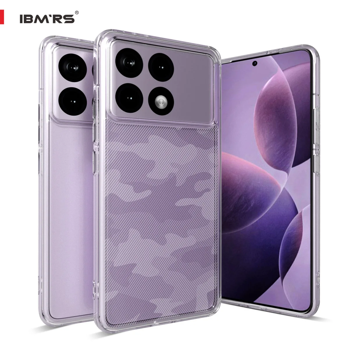 

Full Camera Protection Military Camouflage Case for Redmi K70E 5G / POCO X6 Pro 5G, PC+TPU Shockproof Cover with Lanyard