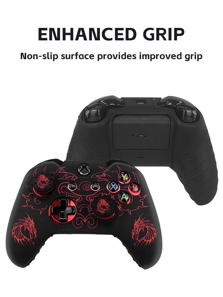 Silikonowe etui Data Frog na kontroler Xbox One Proective Skin na gamepad Xbox z uchwytem na kciuk Akcesoria Etui sterujące