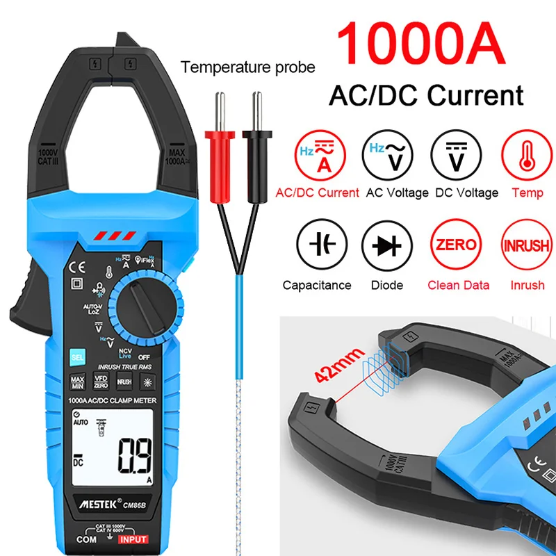 

Digital Clamp Meter Auto Range Multimeter High-precision Multi-function AC/DC Voltage Capacitance True RMS Hz Clamp Meter Tools