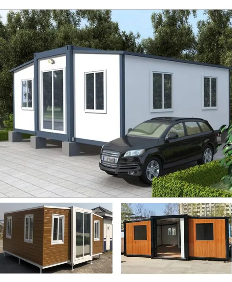 Compact Foldable 20ft Container Home Expandable Prefab Steel Structure Design Tiny House Cabin Mobile Home