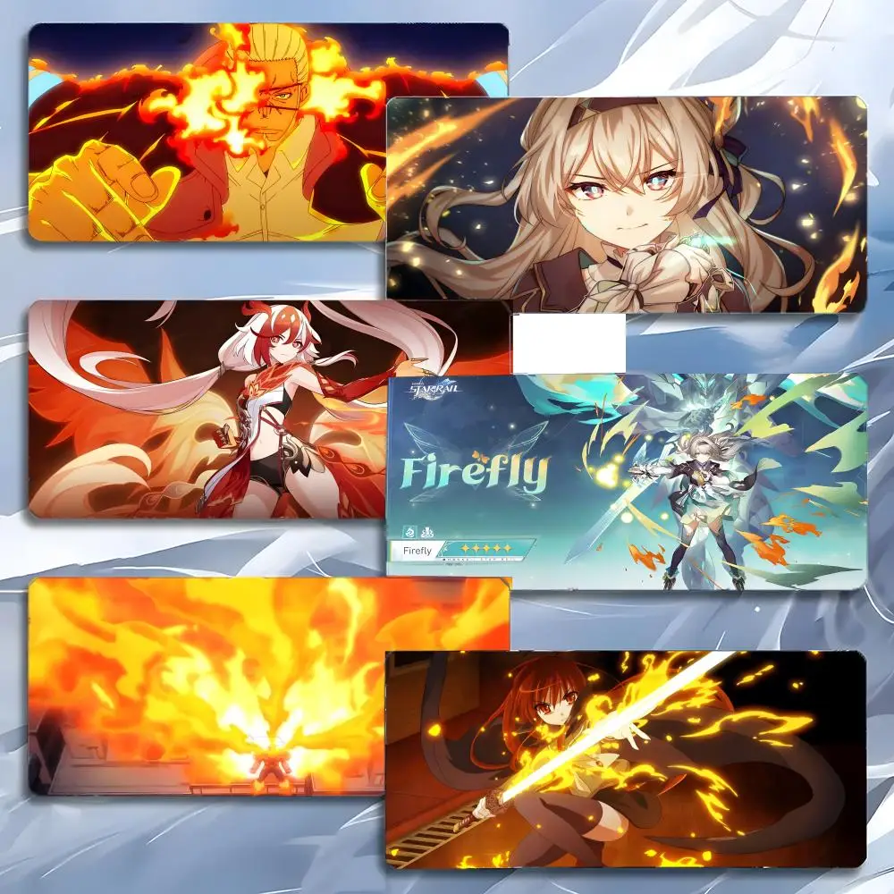 anime fantasy T-The Fire Hunter Mouse Pad Mousepad Large Gaming LockEdge Thickened PC Table Desk Mat