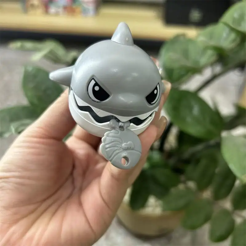 Drawstring Shark Keychain New Strange Gritted Teeth Pull String Shark Keychain Big Fish Eat Small Fish Creative Toy Bag Pendant