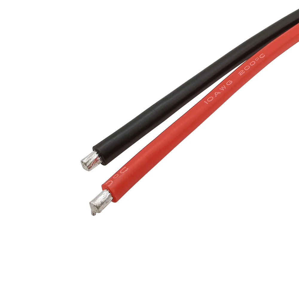 Cable de silicona EC5 de 10AWG, conector macho/hembra para batería RC, juguetes, longitud de 15CM, 30CM, 50CM