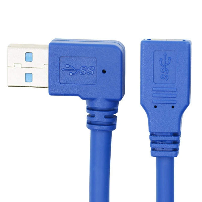 USB3. 0 Extension Cable Right Elbow USB90 Degree Data Cable USB Connection Cable Male To Female Adapter Cable 0.