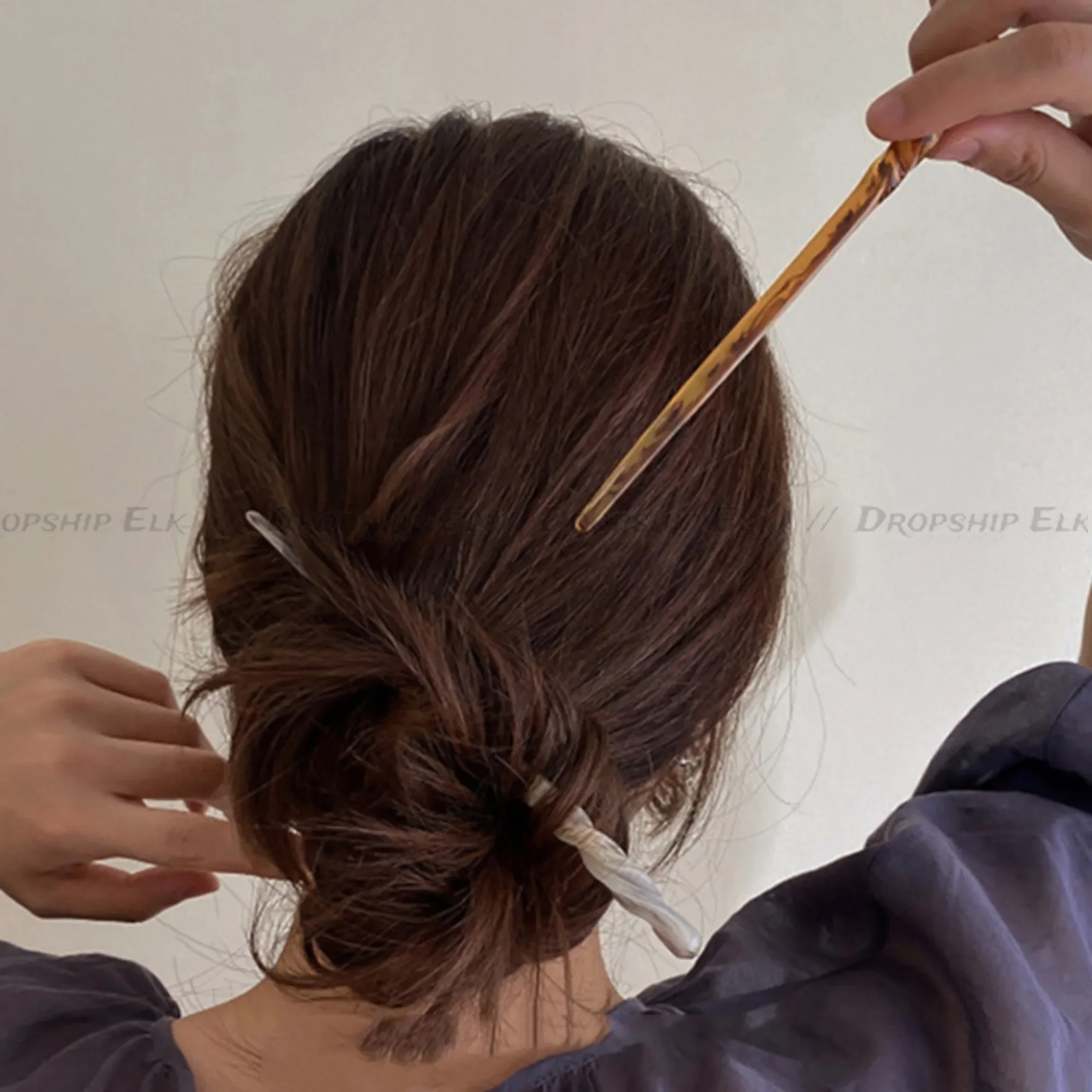 Jepit rambut gaya China mode jepit rambut wanita sumpit asetat antik Aksesori penata kecantikan gadis perhiasan pernikahan