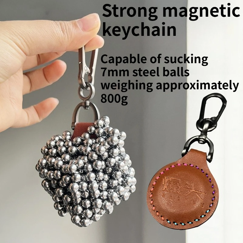 

Outdoor Strong Magnetic Pendant Slingshot Special Strong Magnetic Keychain Suction Steel Ball EDC Tool