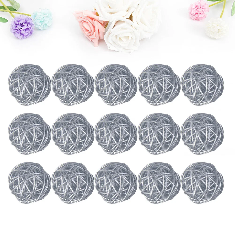 

15Pcs Vine Wicker Decorative Balls 5cm Hanging Ornaments for Home Office Christmas Tree Party Decor DIY Hanging Vine Ball