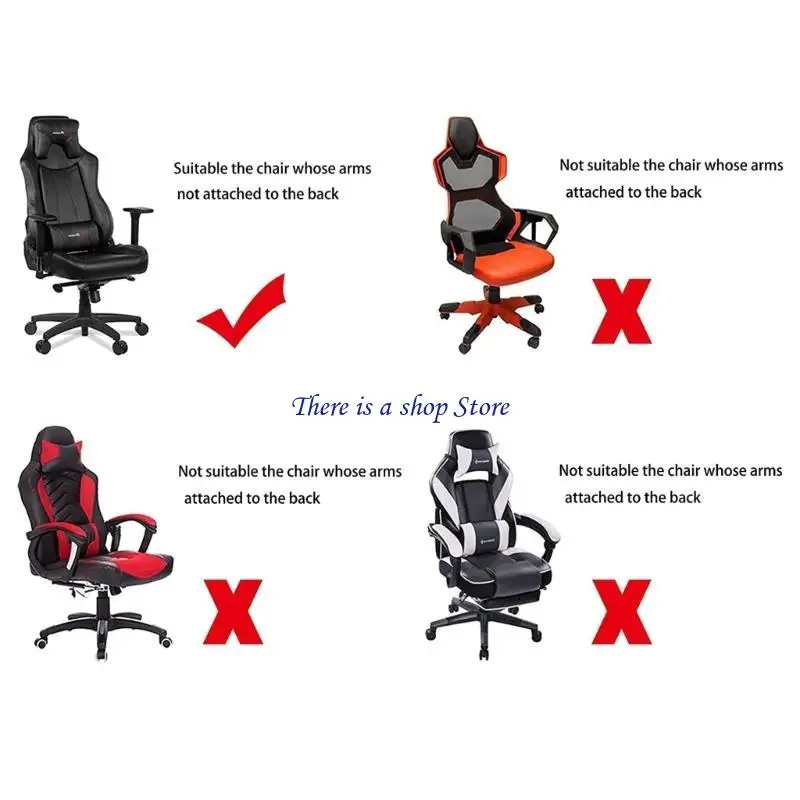 D0AD Ergonomic Computer Game Chair Cover for Reclining Racing Gaming Protector