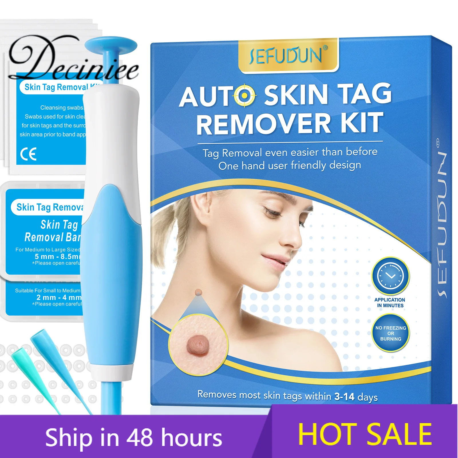 

2 In1 Painless Auto Skin Tag Mole Wart Removar Kit Cleaning Tools Face Skin Care Body Wart Dot Treatments Remover Beauty Health