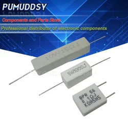 10PCS 5W 10W BPR56 Cement resistance 0.1 ~ 10k ohm 0.33R 1R 10R 100R 0.22 0.33 1 10 100 1K 10K ohm Cement resistor igmopnrq