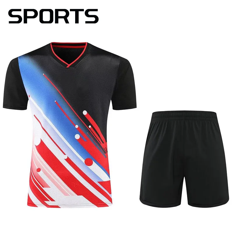 Match Chinese National Team Table Tennis Jersey Competition Clothes Badminton Game Training Professional Short Men Womem 2XS-4X