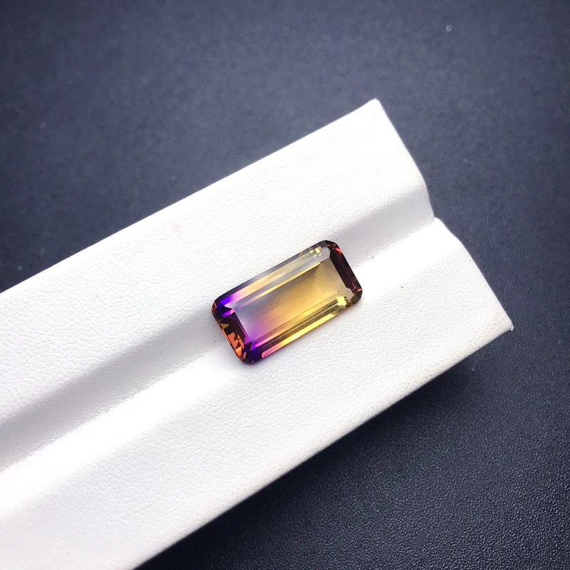 Ametrine Loose Gemstone OCT10*20mm 10ct Concave Cut for Silver Gold Mounting DIY Decoration Handmade Jewelry