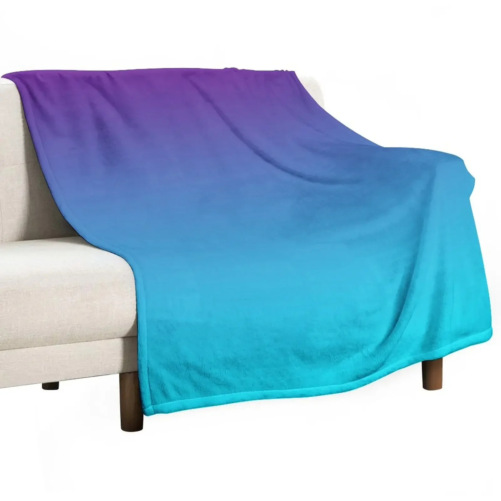 

Purple and turquoise ombre Throw Blanket Single Soft Beds Blankets