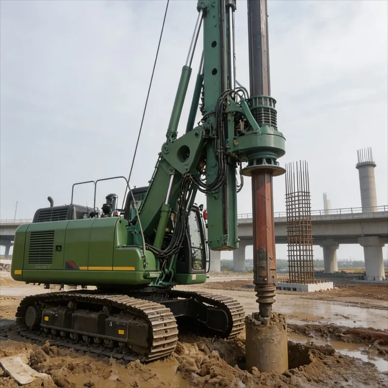 Customized Hydraulic Crawler Rotary Drilling Machine High Torque Low Noise Compact Transportable for Foundation Deep Holes