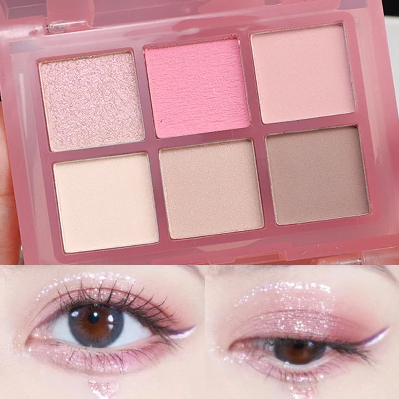 Pearlescent Pink Eyeshadow Korean Makeup Nine-Colors Waterproof Lasting Glitter Matte Nude Eye Shadow Palette Pigments Cosmetics