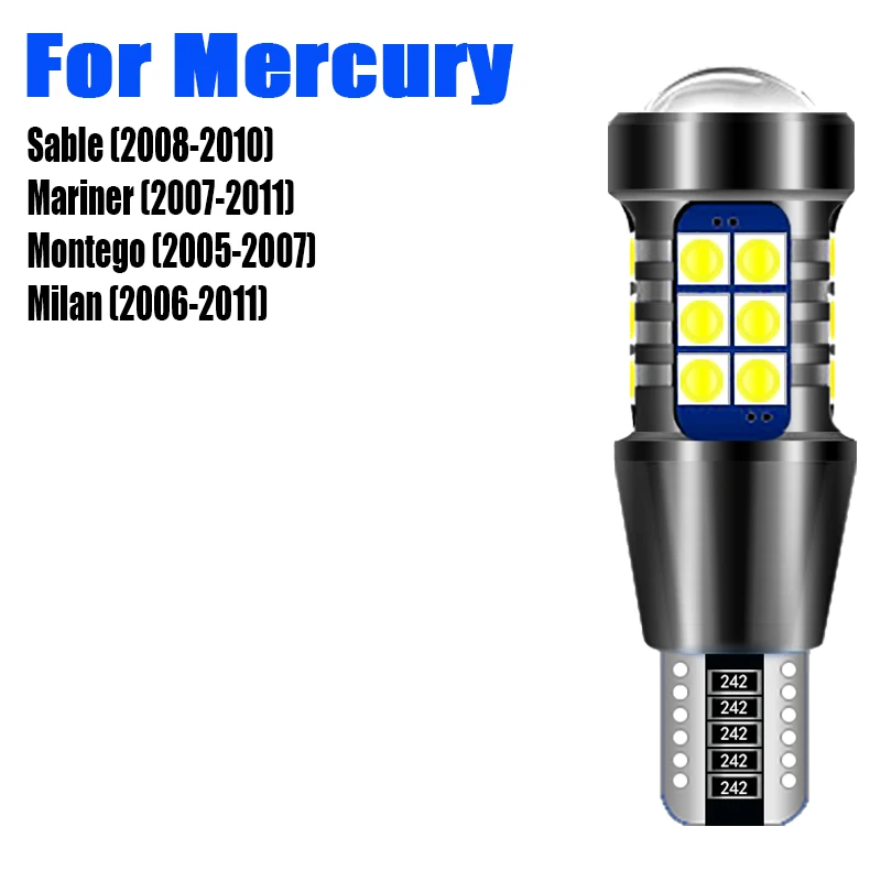 2pcs W16W T15 921 Canbus Free Error LED Reverse Light Bulb For Mercury Sable Mariner Montego Milan 2006 2007 2008 2009 2010 2011