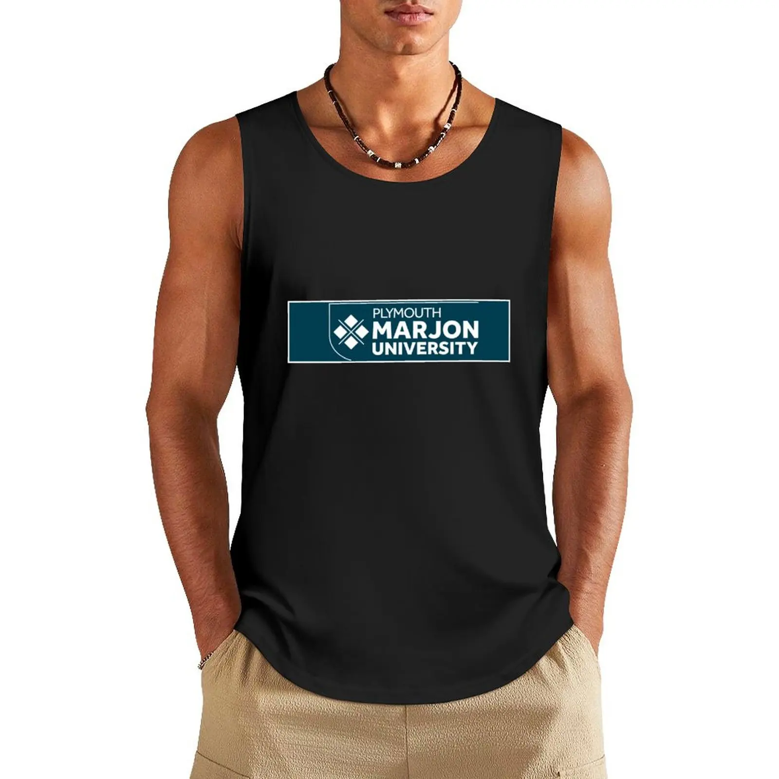 Plymouth Marjon College Logo Tank Top gym accessories men anime