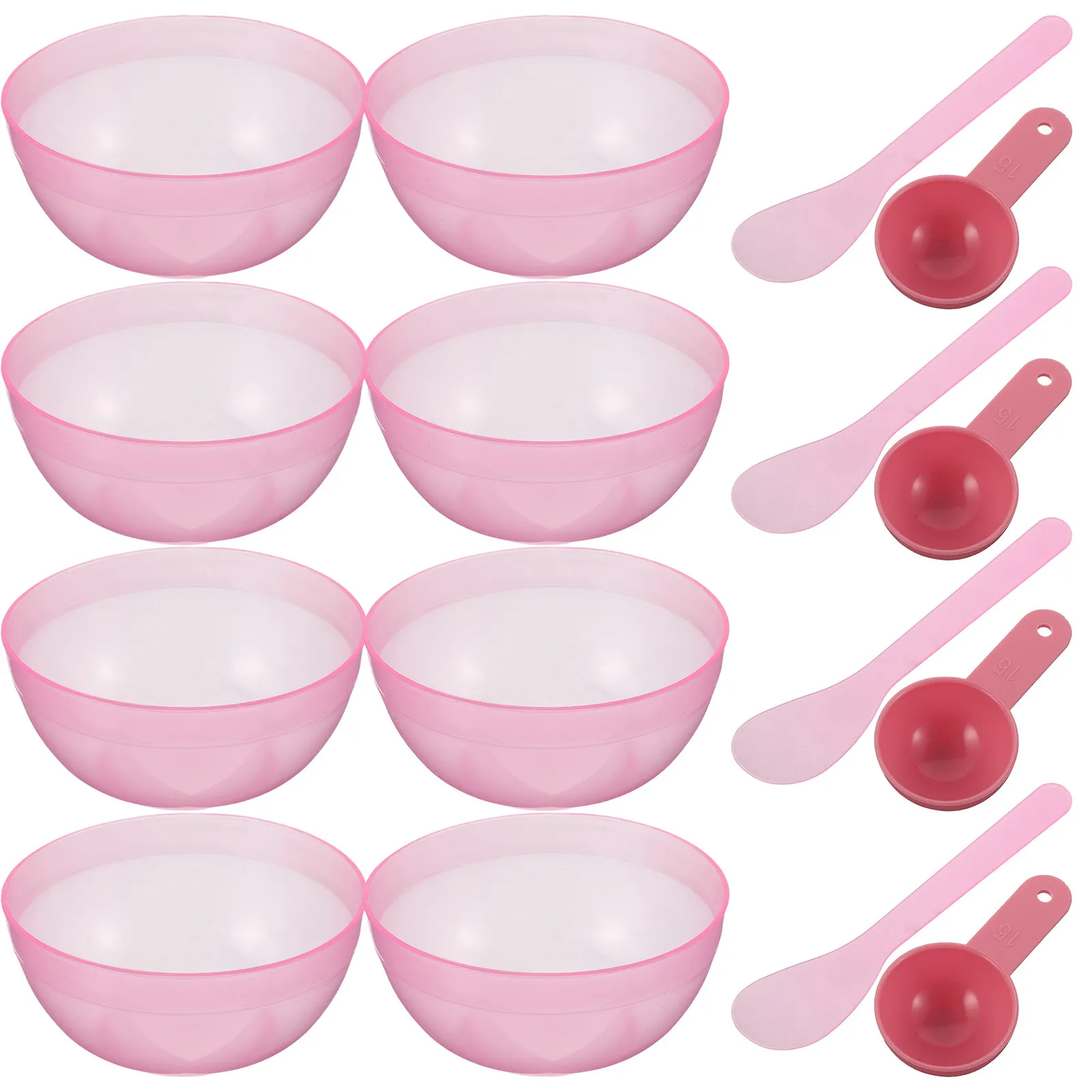 10Sets Facial Mask Tool Sets Plastic Mixing Bowls Spatulas Spoons DIY Face Mask Accessories Home Salon Travel Use
