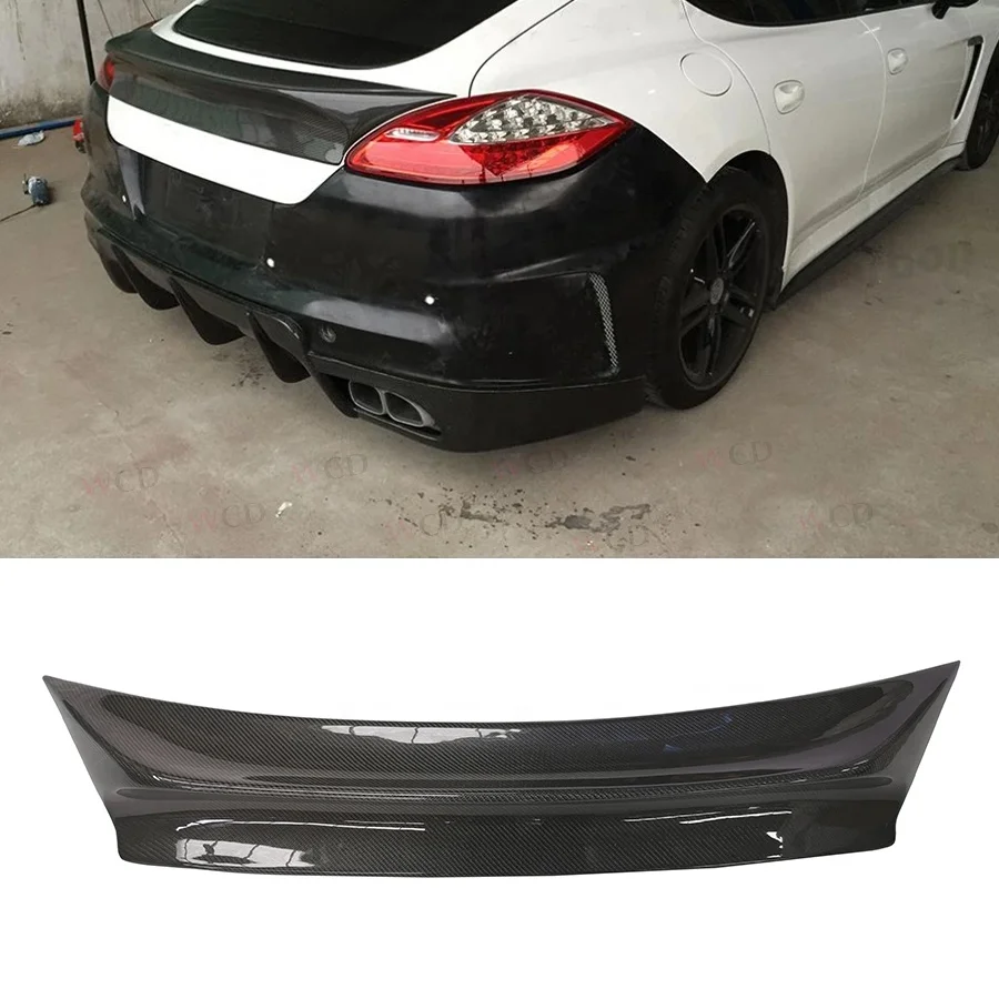 Koolstofvezel achterspoiler voor Porsche Panamera 970.1 Upgrades V-stijl achterspoiler auto-onderdelen