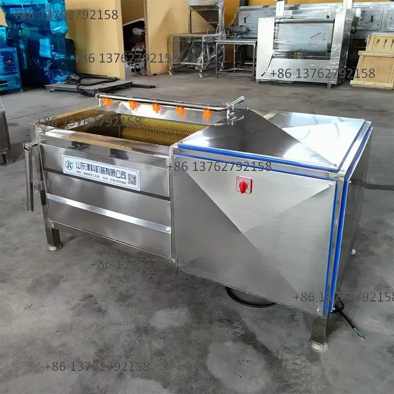 【2026】 Automatic Brush Roller Vegetable Washing Machine Potato Carrot Ginger Cleaning Peeling Machine for Food Processing