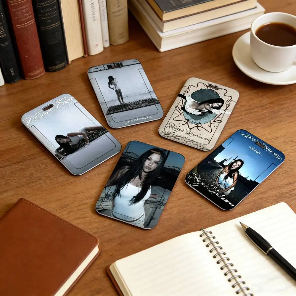Maggie Lindemann I Feel Everything Lanyard Pull Back Clip Holder and Card Holder Rotating Back ID Card Family Gift