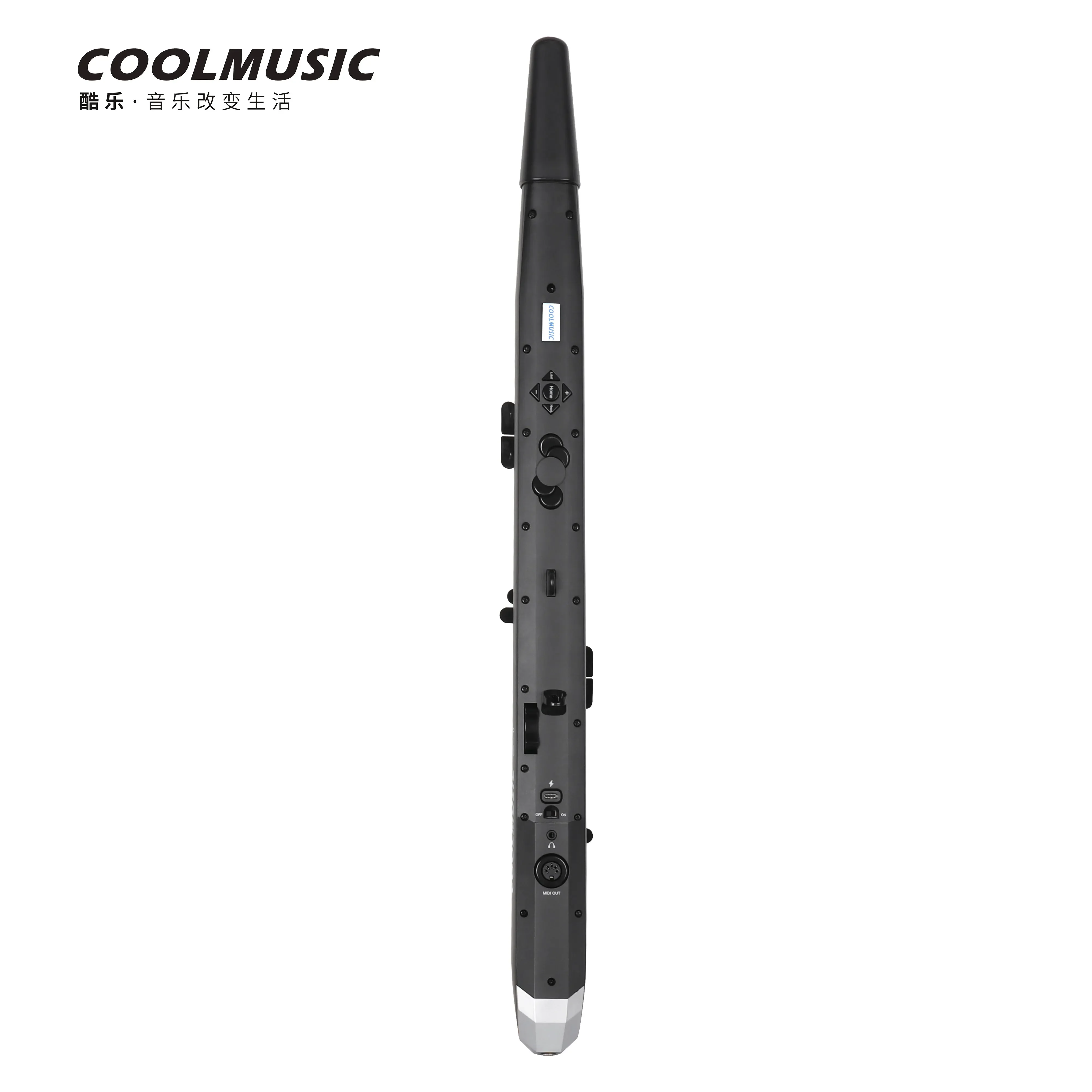 COOLMUSIC S-1 Digital Wind Instrument, Mini Electronic Wind Instrument Set with Removable Nozzle and Rechargeable Battery, Built