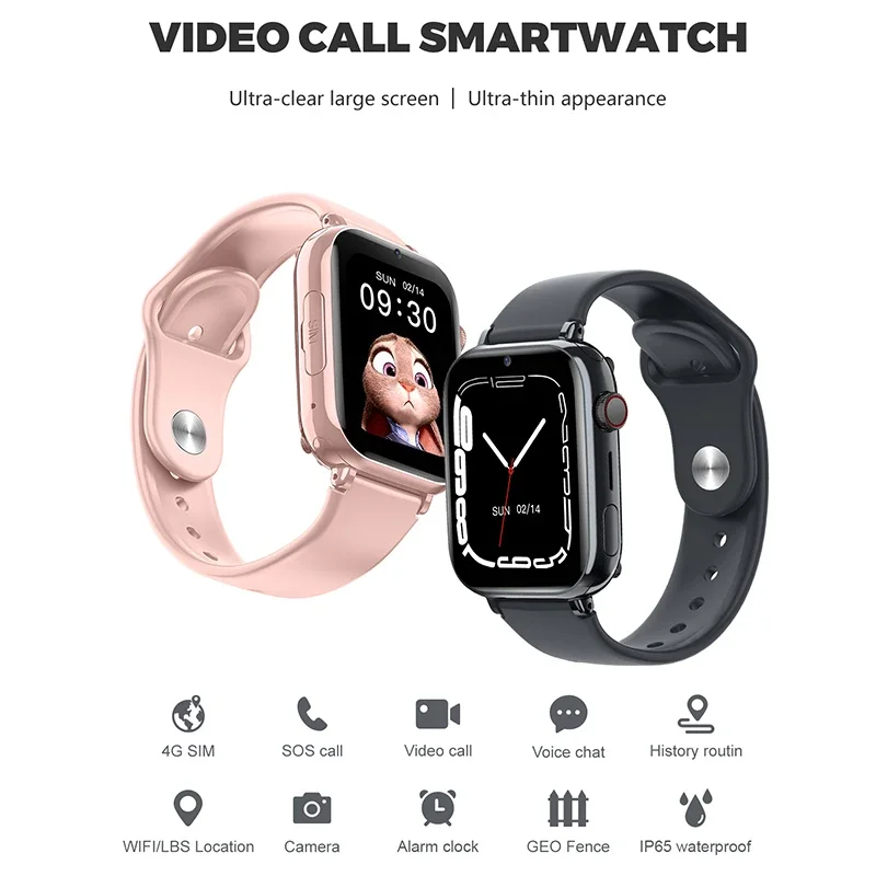 Xiaomi Mijia Kids 4G Smart Watch SOS GPS Tracker Bracelet Video Call Chat Camera Children SIM Smartwatch for Boys Girls Gift