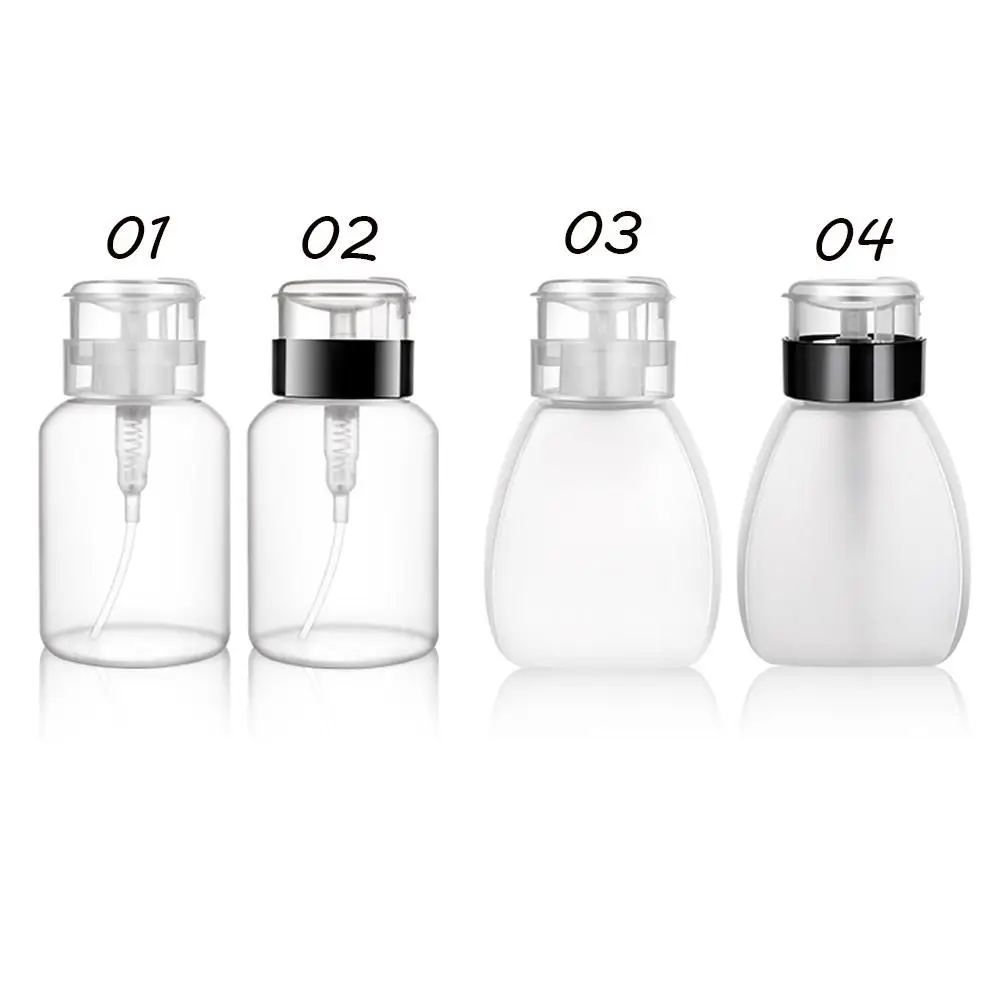 Gel Cleaner 250mL Dispenser Bottl Empty Plastic Refillable Bottles Nail Polish Remover Pump Dispenser Container Press Pumping