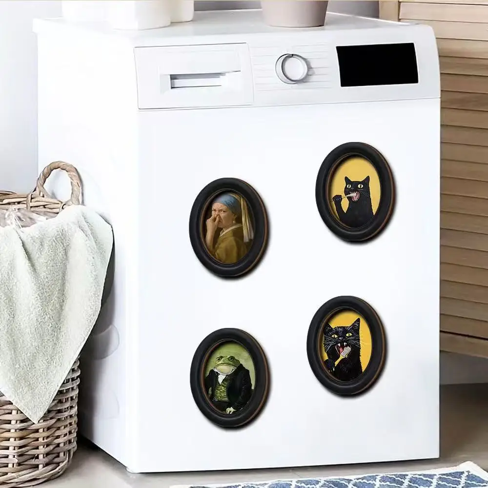 Whimsical patterns, framed decorative art with lively and humorous expressions