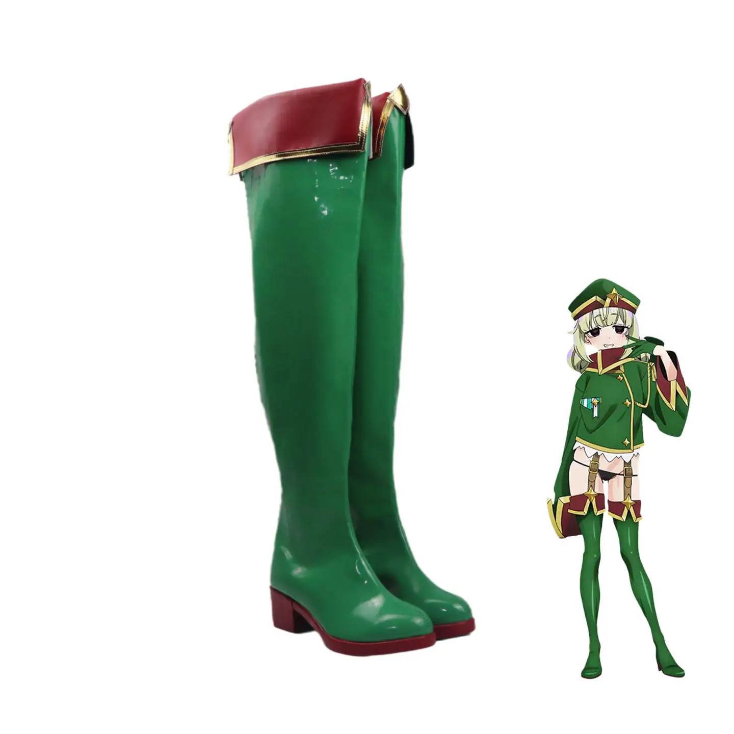 mahoako-kiwi-araga-cosplay-boots-green-shoes-custom-made