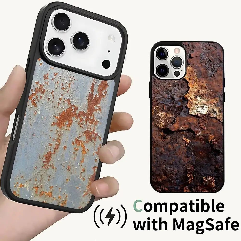 

Retro Industrial Style Rusty For IPhone 17,16,15,14,13,12,11,Pro,Max,Plus,Mini,SE4,E Protective Magnetic Case Cover