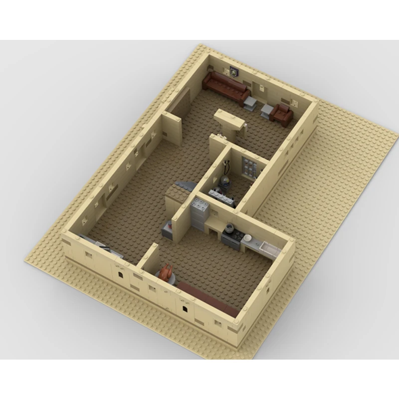 Modèle de films étoiles militaires, briques de construction MOC, maison à deux étages, technologie modulaire, cadeaux de vacances, jouets à assembler pour enfants, costume