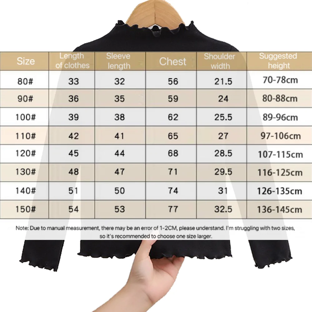 Girls Autumn Winter Ruffle Collar Tops Kids Solid Color Soft Shirts Teen Fashion Comfort Tees Child Casual Daily Outfits