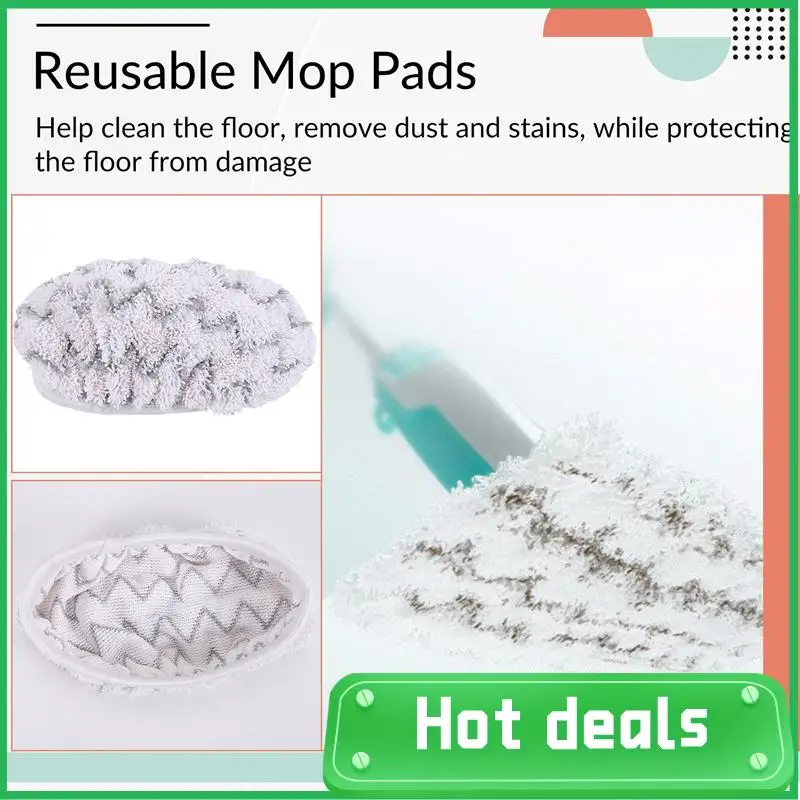 Paquet de A74X-2 tampons de vadrouille réutilisables en microfibre compatibles avec les vadrouilles de balayeuse Swiffer tampons de vadrouille lavables pour un usage humide et sec