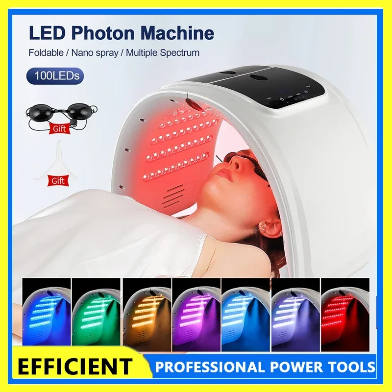 7 kleuren LED-fotonmachine met nano-spray Huid Hydraterend gezichts- en lichaamsmasker Salon SPA Thuisgebruik Huidverjonging Acne Huidverzorging