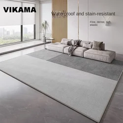 VIKAMA Crystal Pile Living Room Dirty Resistant Easy Care Non-Slip Carpet Premium Feeling Large Sofa Coffee Table Rugs