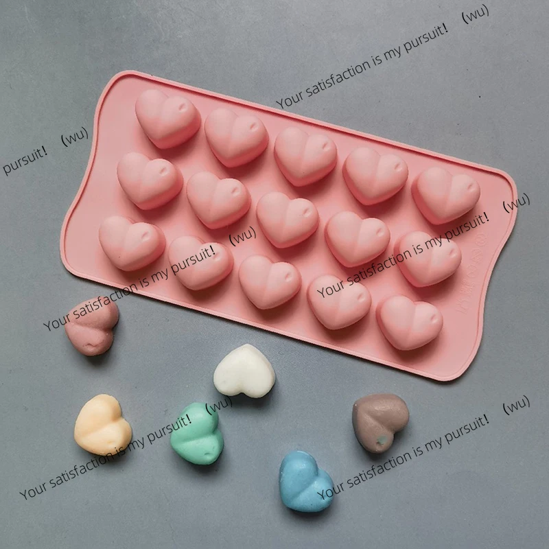 New 15 Hole Heart Shaped Silicone Chocolate Mould Valentine Jelly Ice Soap Candy Chocolate Candy Cake Molds Baking Accessories