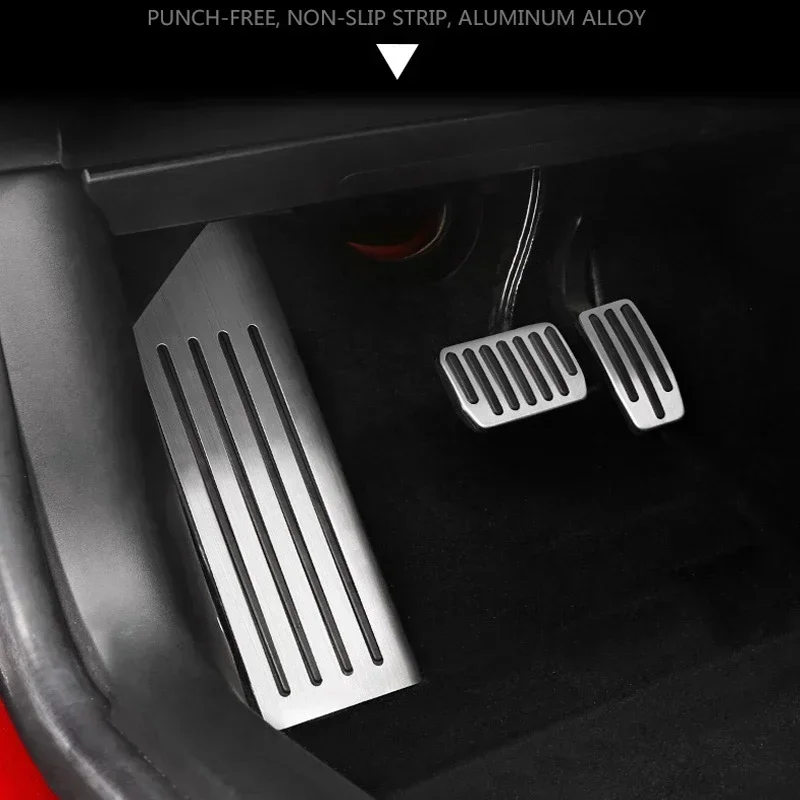 For Tesla Model 3/Y Aluminum Pedal Cover 2 Pack Accessories 2019-2024 Foot Pedal Pads Anti-Slip Performance Accelerator amagi