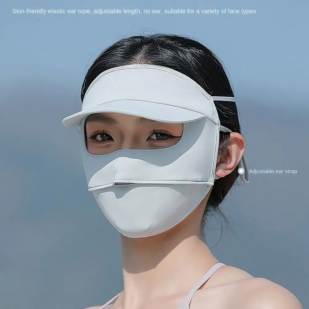 Quick Drying Sunscreen Mask Breathable UV Proof 3D Face Cover Scarf Sun Protection Ear Hanging Cycling Face Mask Outdoor