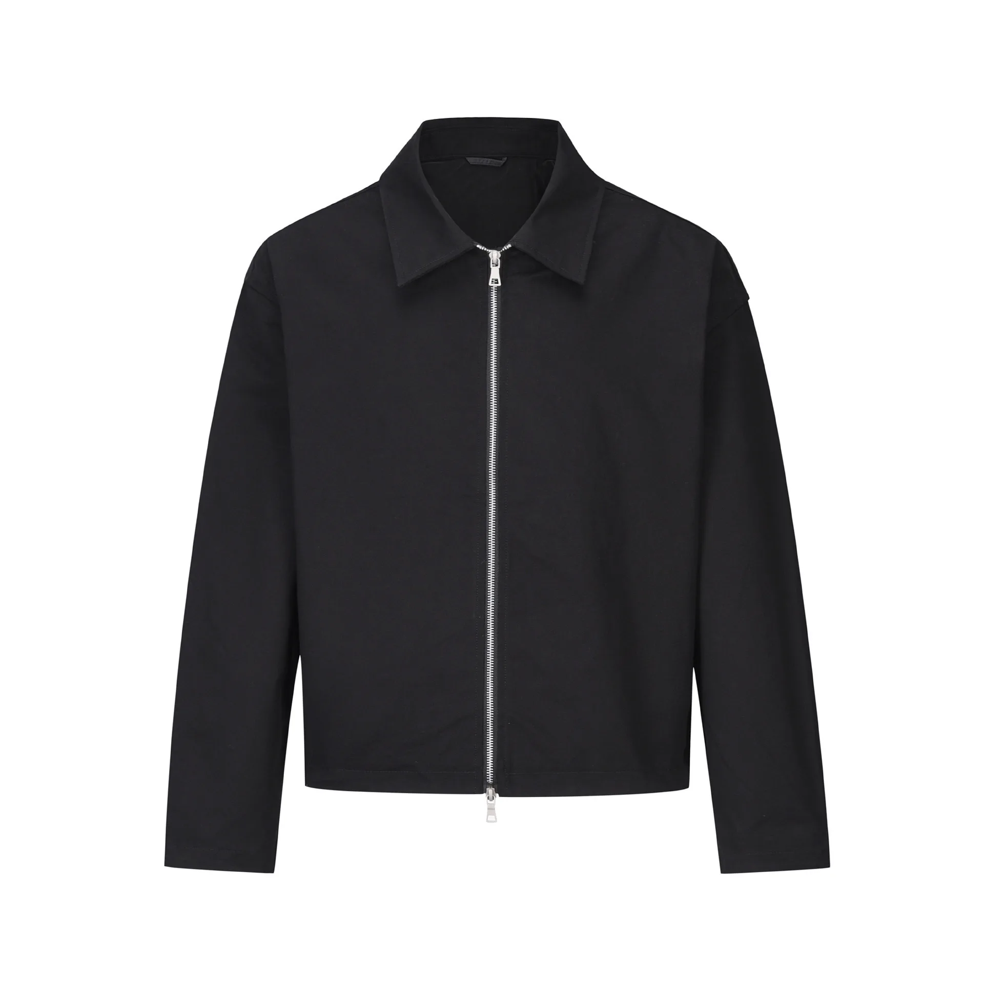 American High Street Retro Simple Lapel Jacket Trendy Brand Versatile Mens Short Casual Black Top Coat Menswear windproof