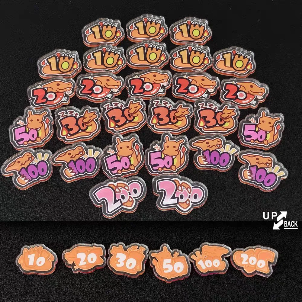 ptcg-ポケモンアニメダメージカウンターダメージインジケーターチャリザードアクリルスコアボードロールプレイングゲーム卓上ゲームギフト