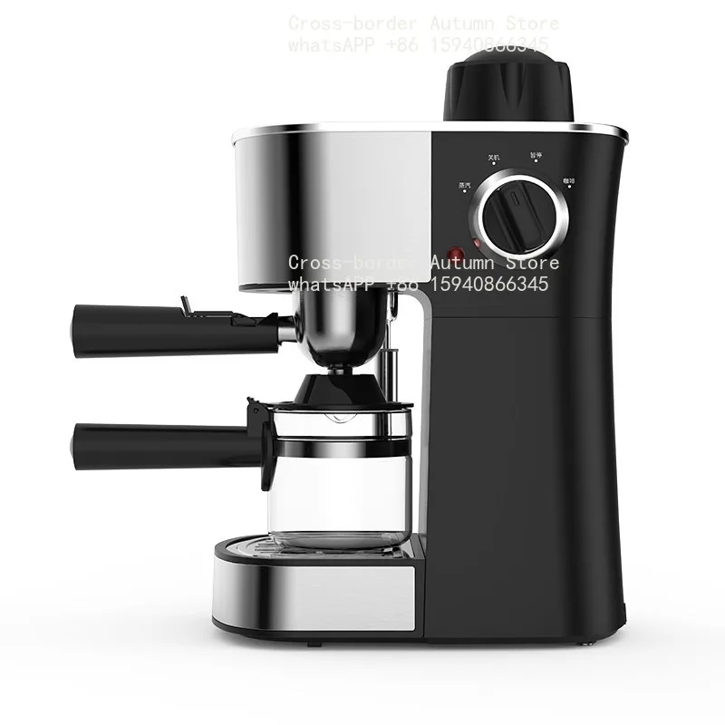 Mini Semi-Automatic Espresso Coffee Machine With Milk Frother Wand Compact Coffee Brewer For Home Office Americano Latte
