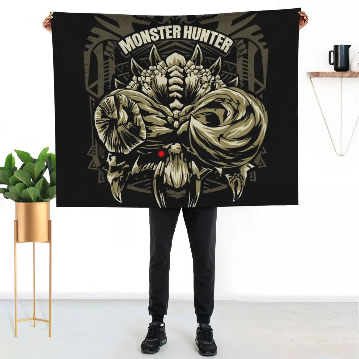 

Diablos Monster Hunter Throw Blanket Men's Soft Warm Throw Blanket for Couch