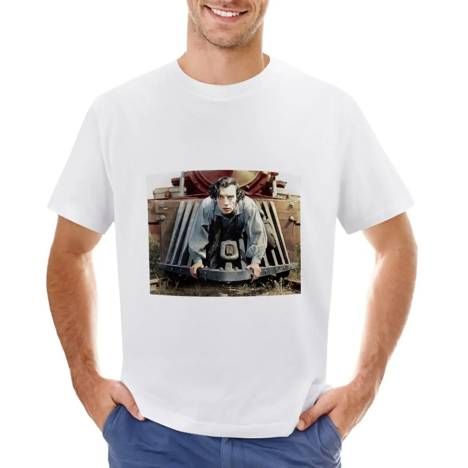 Buster Keaton 1926 T-Shirt shirts graphic tees boys whites men clothing