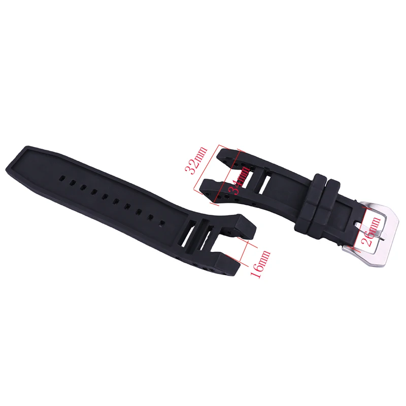 34mm Men's rubber watch strap accessories compatible with Invicta Russian Pro Diver sport watch band women's silicone wristband