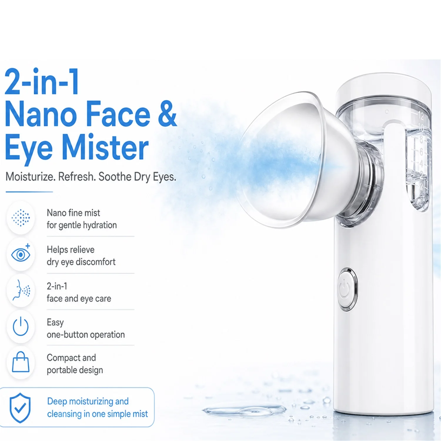 Eye Fumigation and Beauty Equipment Household Nebulizer Relieve Eye Fatigue Replenish Water and Moisturize
